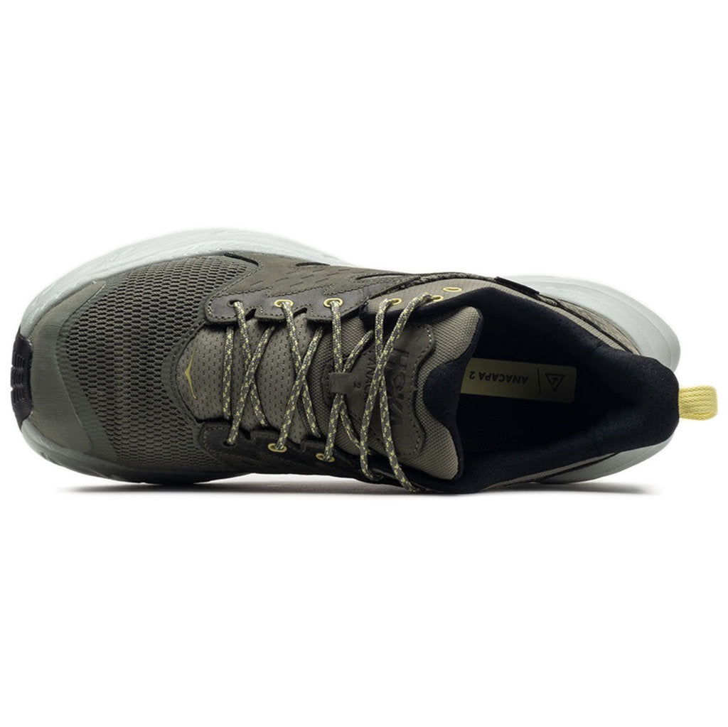 Hoka One One Anacapa 2 Low GTX Nubuck Textile Mens Trainers#color_olive haze mercury