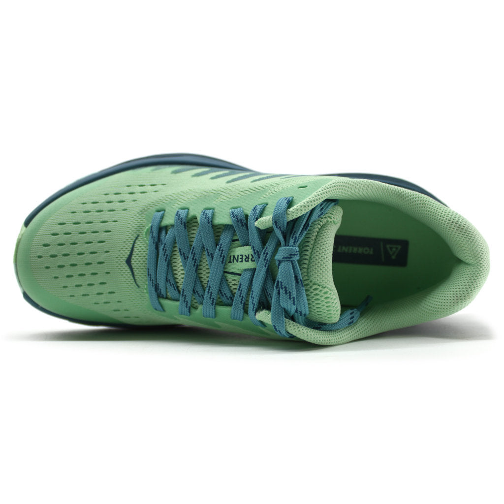 Hoka One One Torrent 3 Textile Synthetic Womens Trainers#color_lime glow deep lagoon