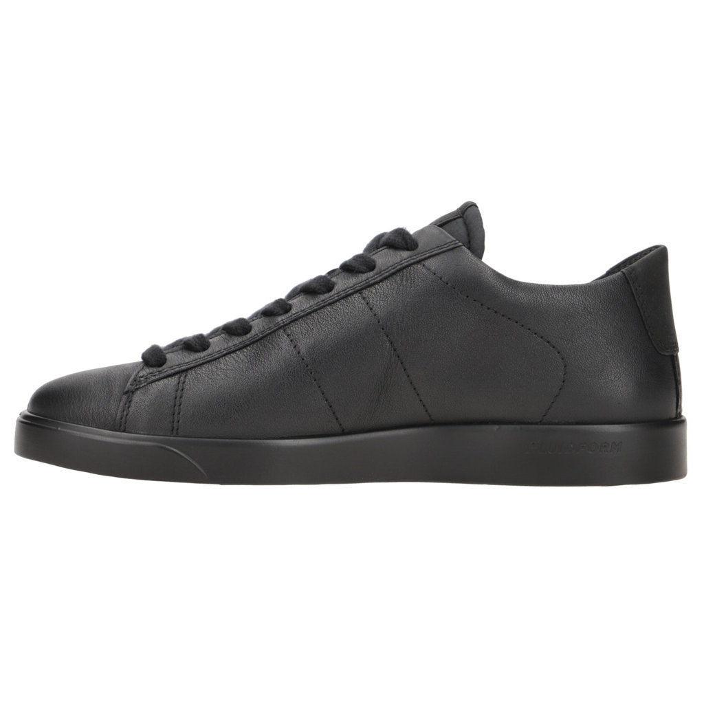 Ecco Street Lite Leather Womens Trainers#color_black