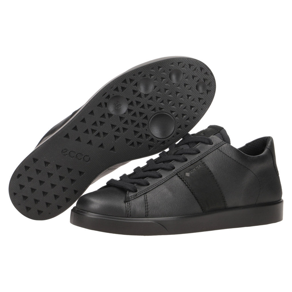 Ecco Street Lite Leather Womens Trainers#color_black