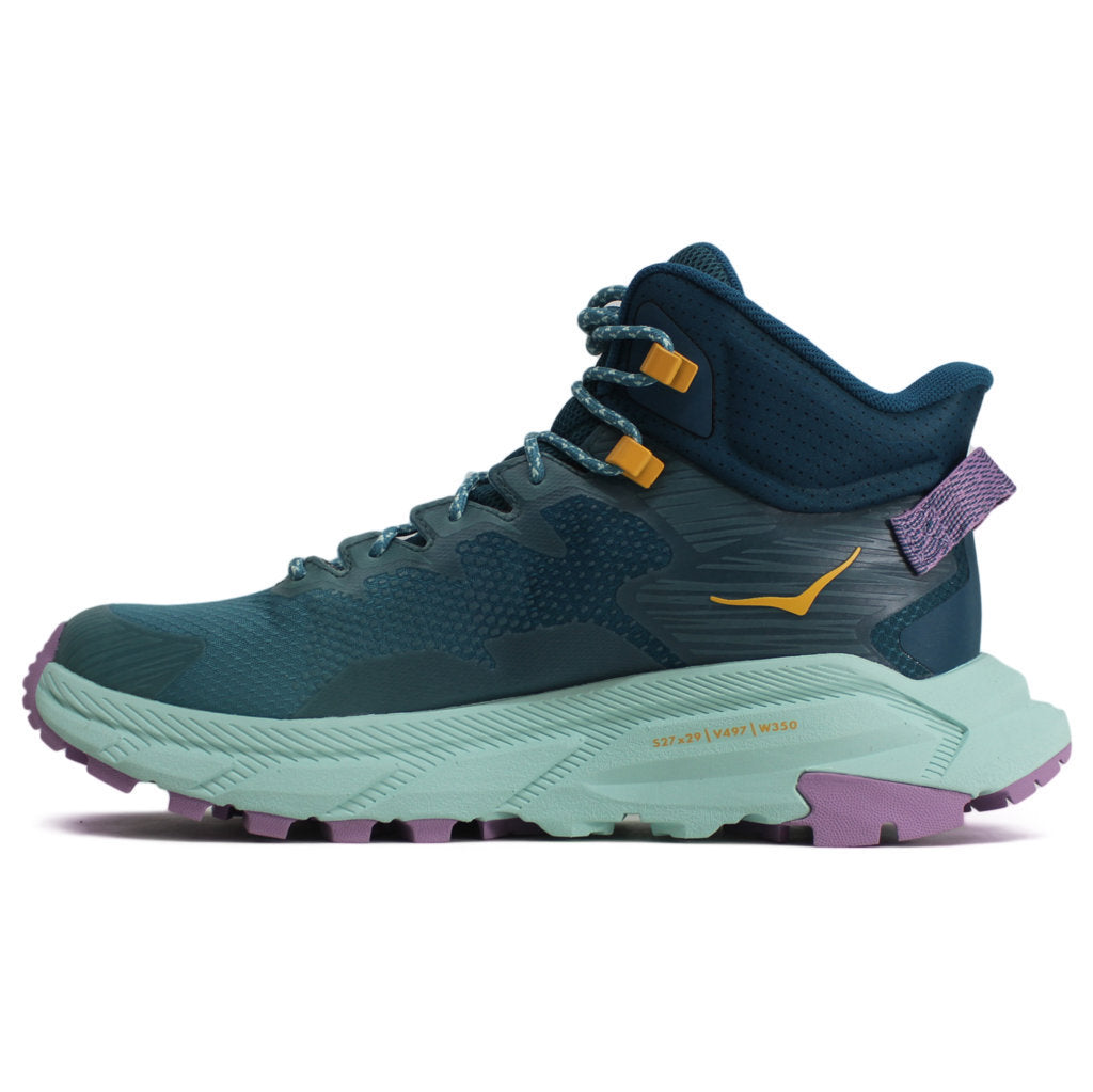 Hoka One One Trail Code GTX Textile Synthetic Womens Boots#color_ocean mist sunlit ocean