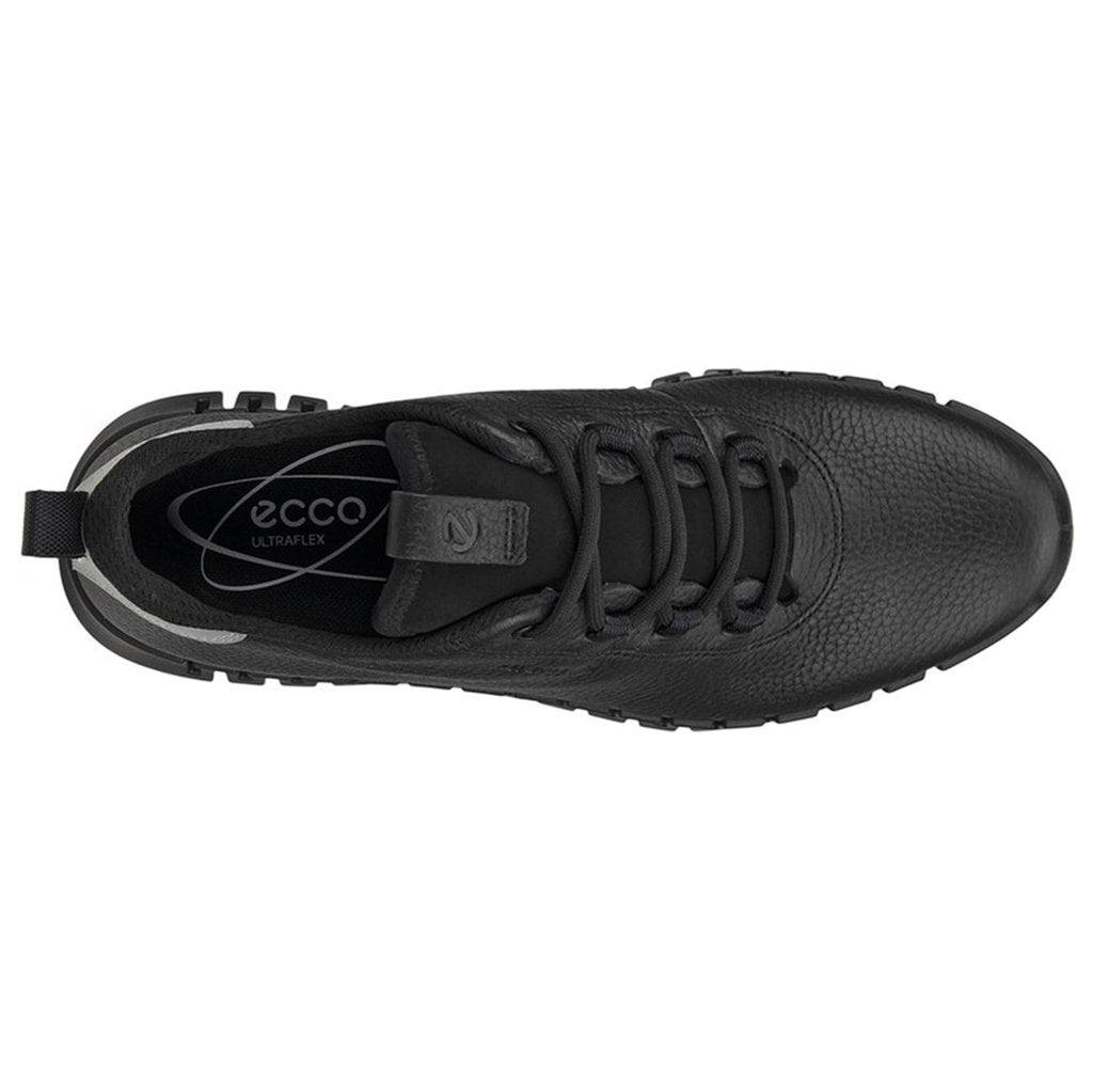 Ecco Gruuv 218233 Full Grain Leather Womens Trainers#color_black