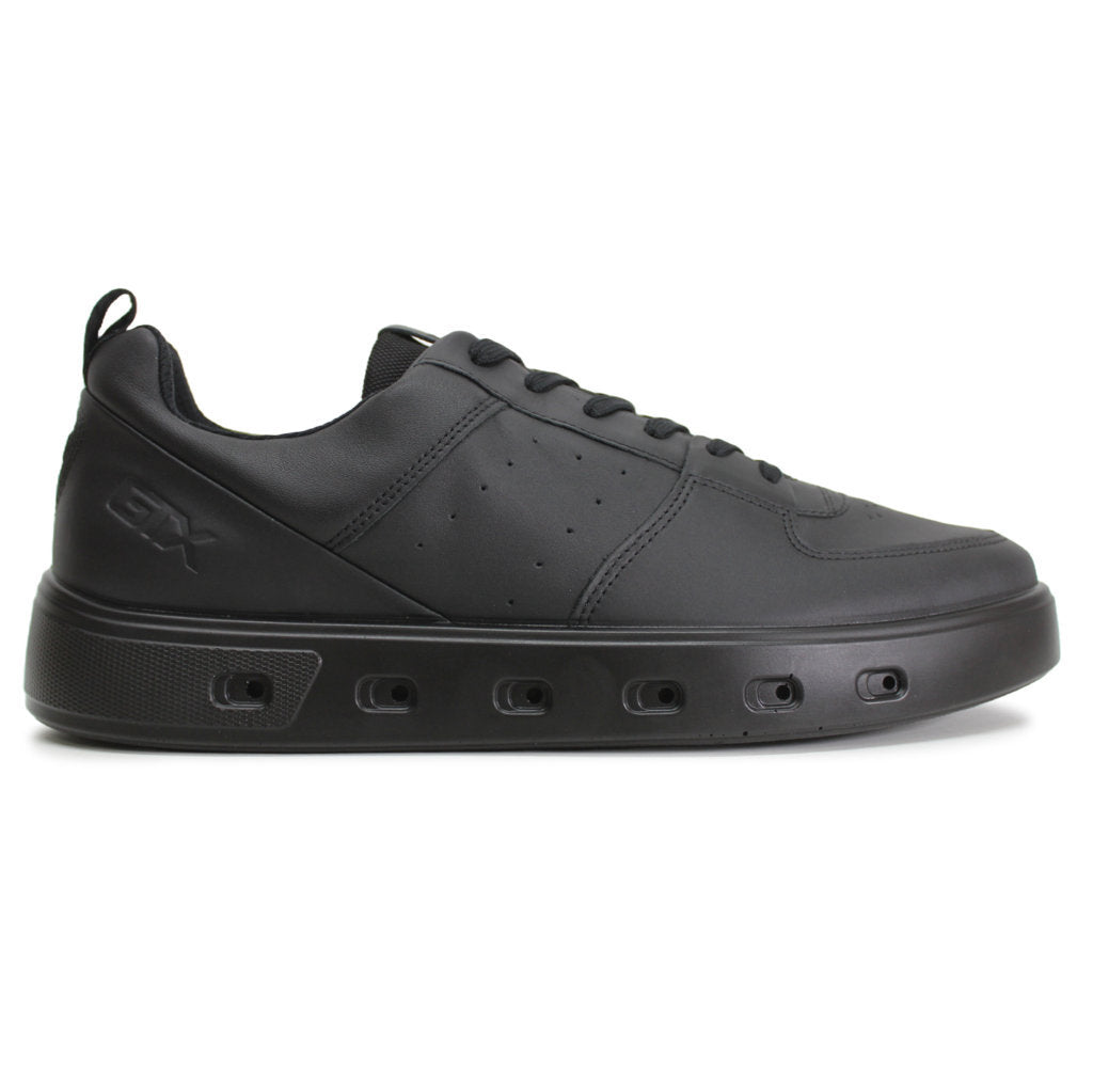 Ecco Street 720 Full Grain Leather Mens Trainers#color_black