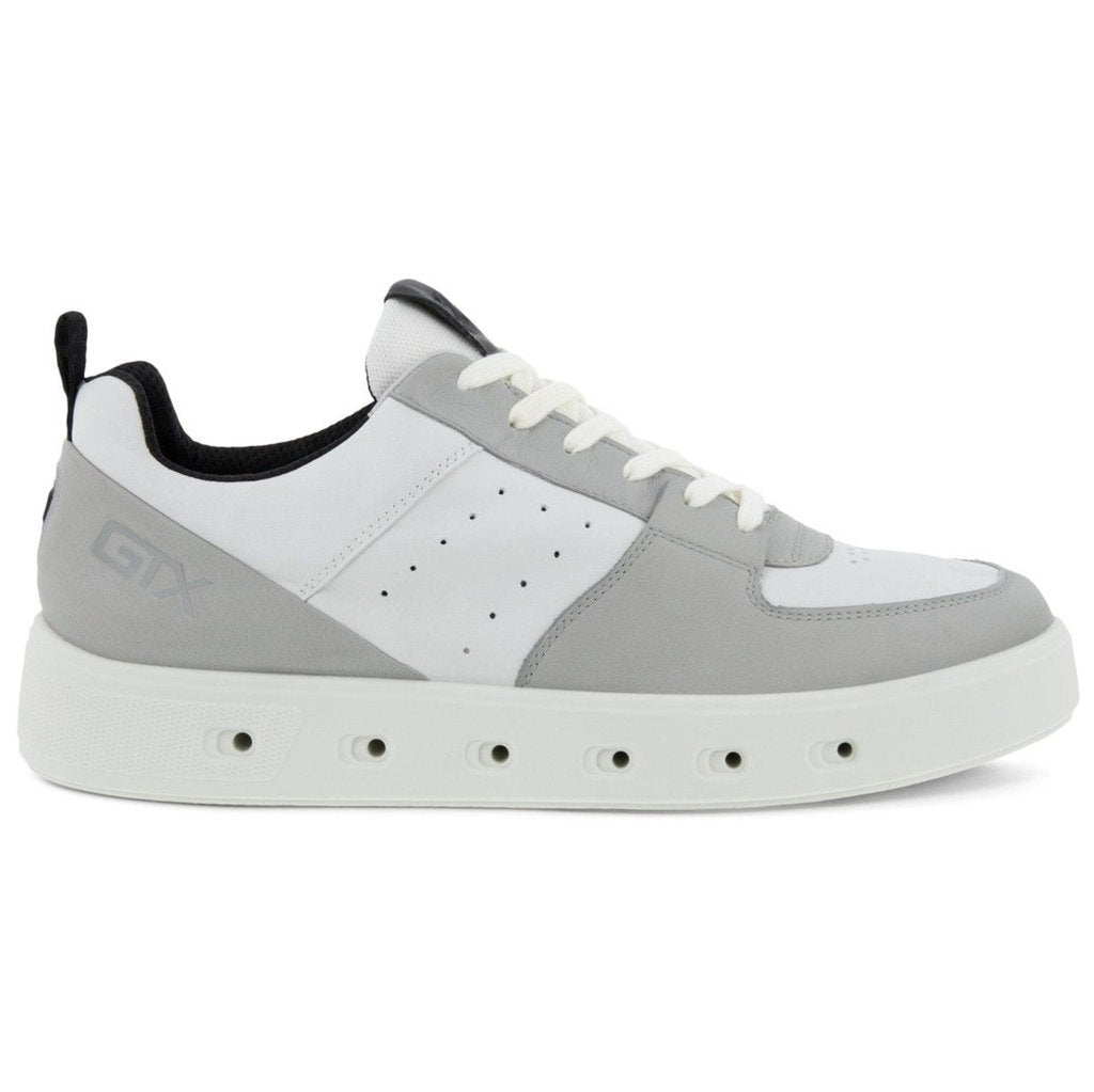 Ecco Street 720 Full Grain Leather Mens Trainers#color_concrete white