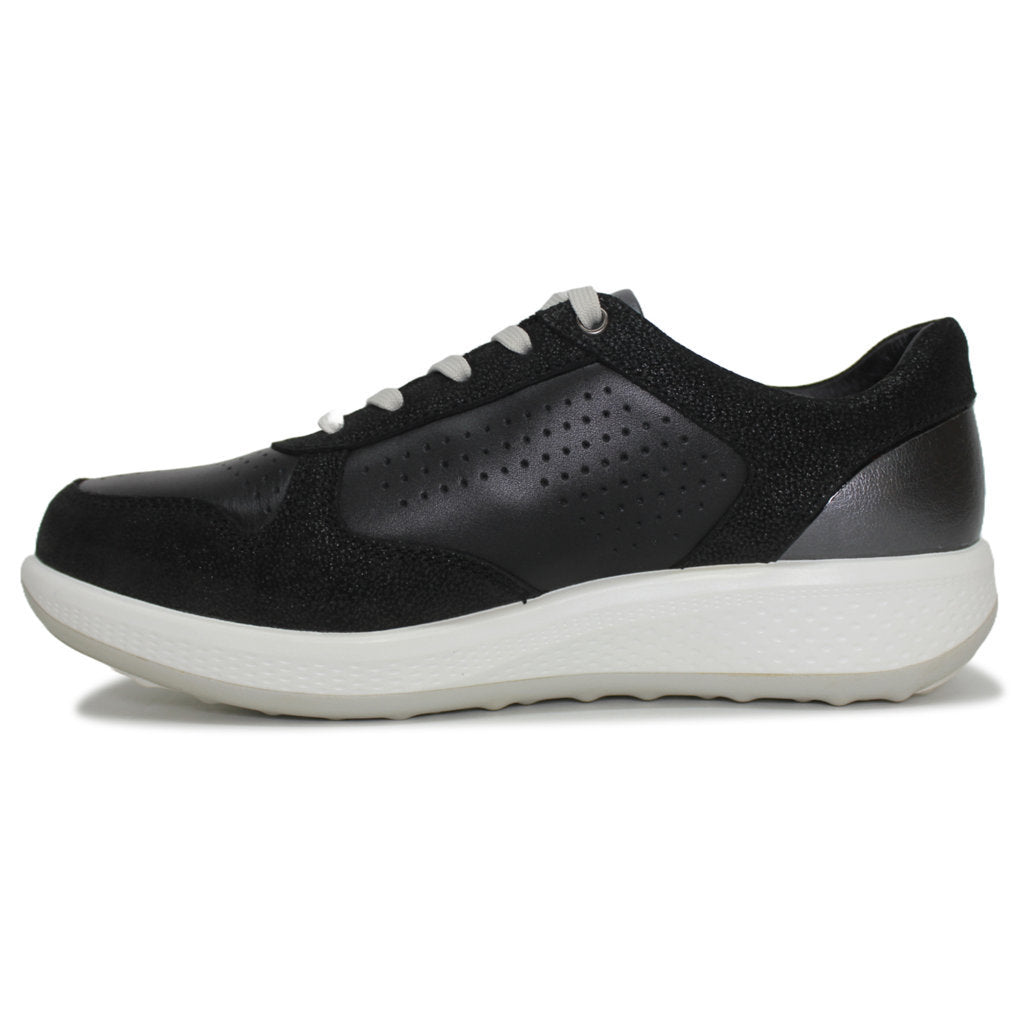 Joya Britt Leather Womens Trainers#color_black