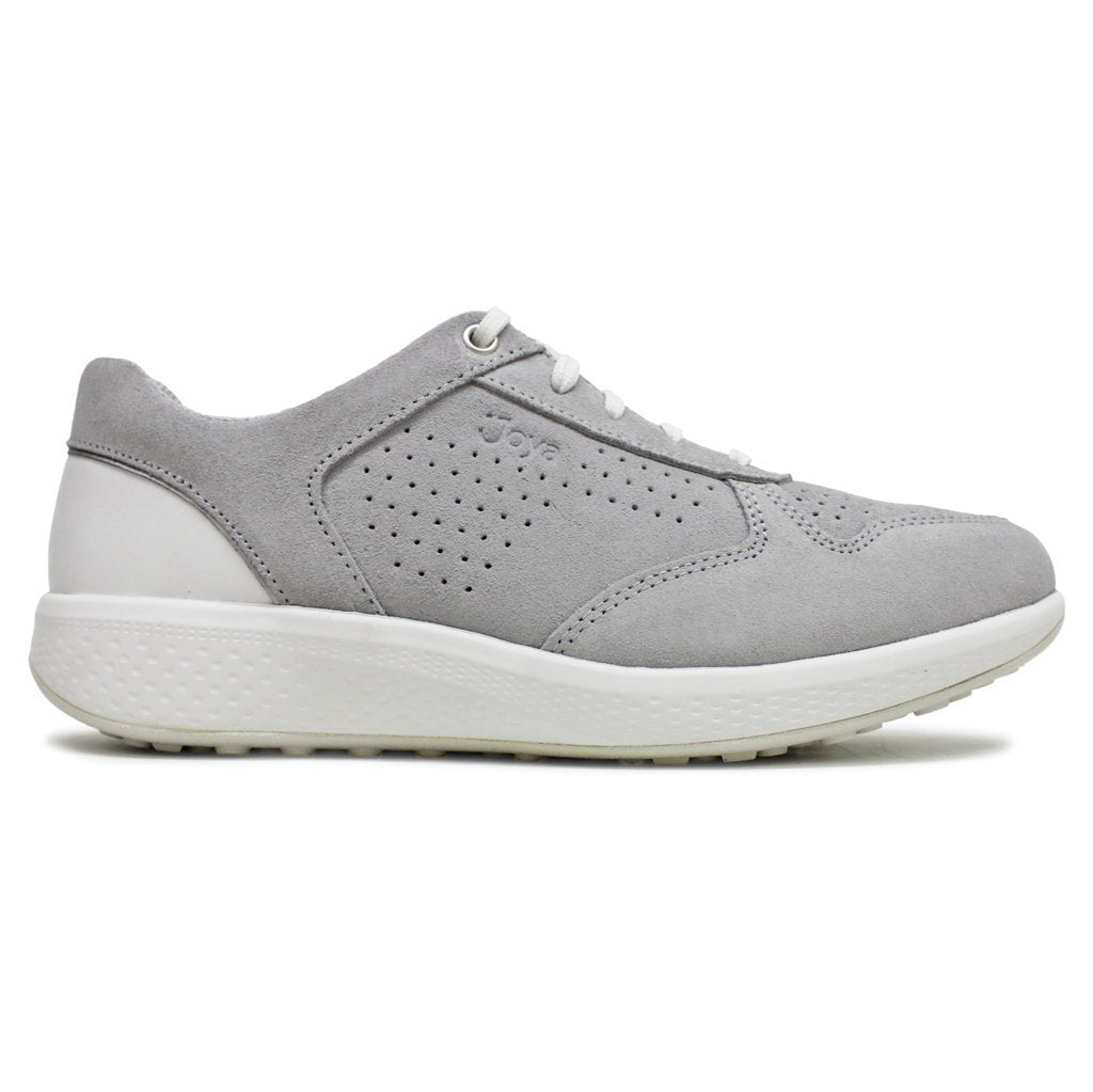 Joya Britt Leather Womens Trainers#color_light grey