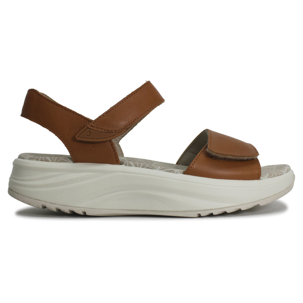 Joya Flores Full Grain Leather Womens Sandals#color_light brown