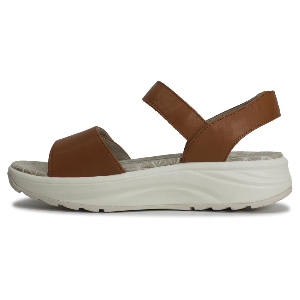 Joya Flores Full Grain Leather Womens Sandals#color_light brown