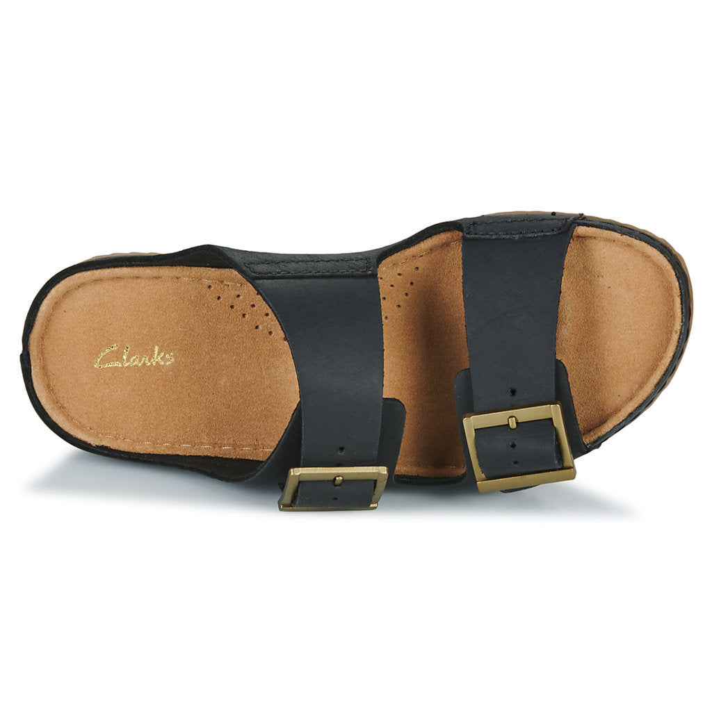 Clarks Brookleigh Sun Leather Womens Sandals#color_black