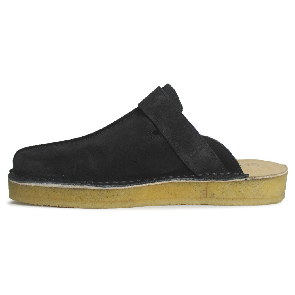 Clarks Originals Trek Mule Suede Mens Shoes#color_black