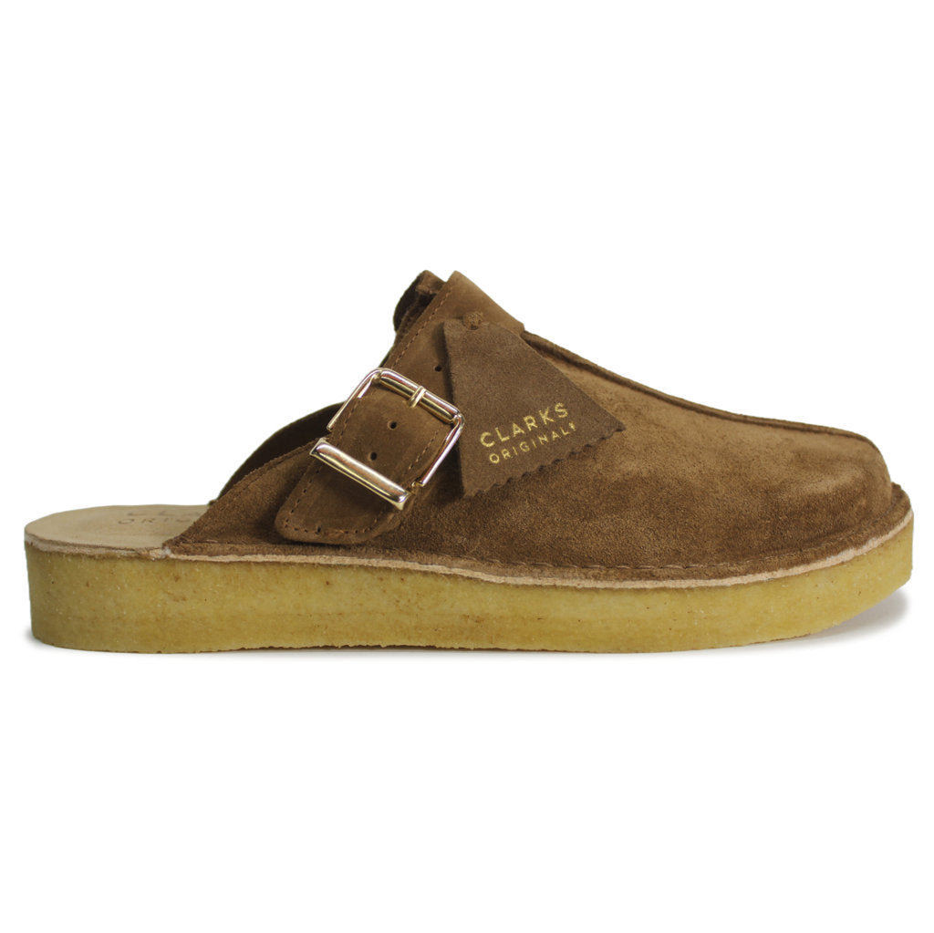 Clarks Originals Trek Mule Suede Mens Shoes#color_caramel