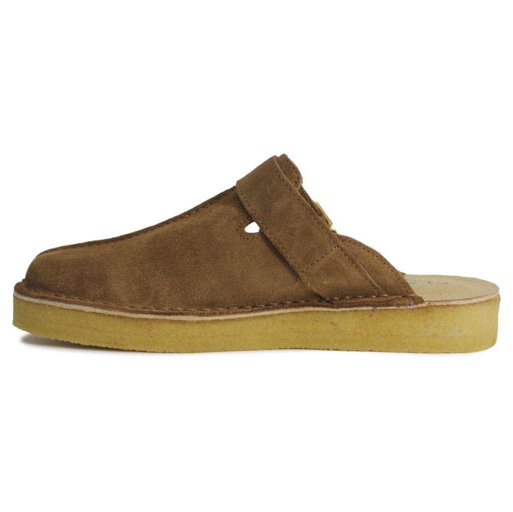 Clarks Originals Trek Mule Suede Mens Shoes#color_caramel