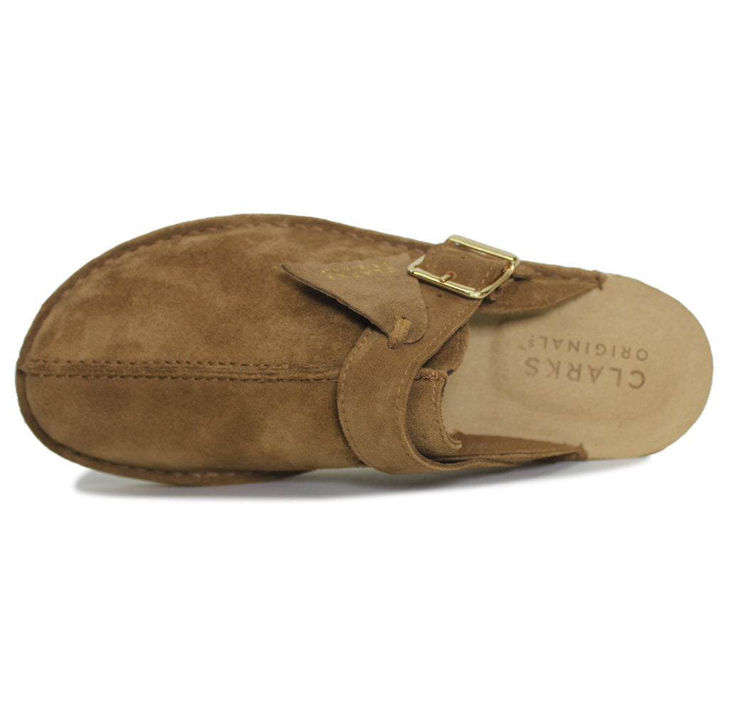 Clarks Originals Trek Mule Suede Mens Shoes#color_caramel