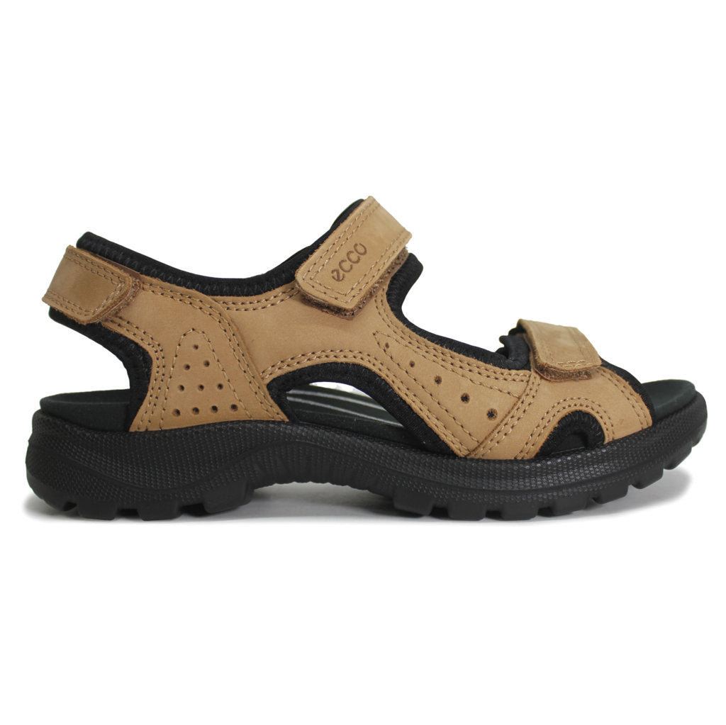 Ecco Onroads Leather Textile Womens Sandals#color_cashmere black