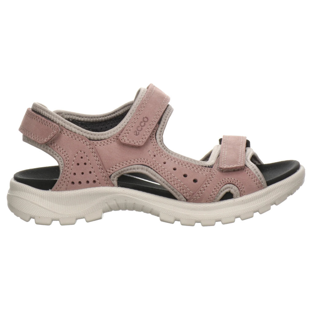 Ecco Onroads Leather Textile Womens Sandals#color_woodrose magnet