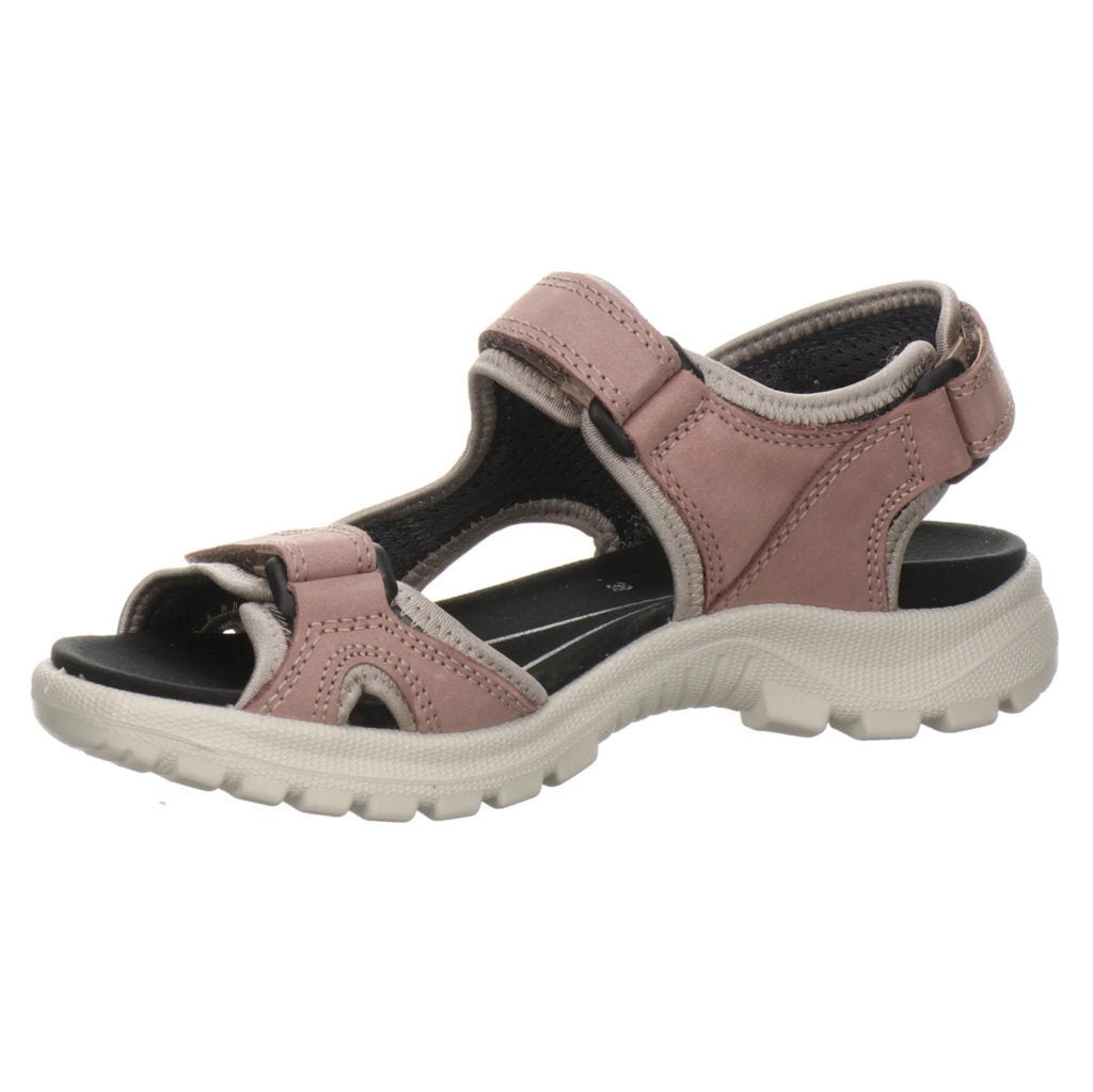 Ecco Onroads Leather Textile Womens Sandals#color_woodrose magnet