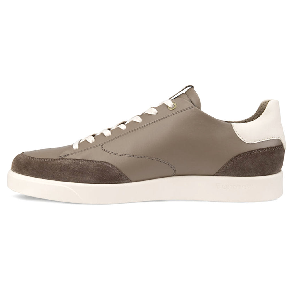 Ecco Street Lite 521394 Nubuck Leather Mens Trainers#color_dark clay taupe limestone