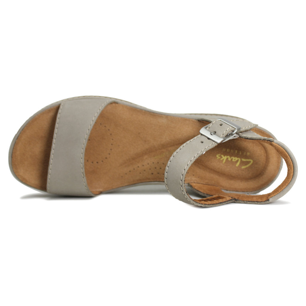 Clarks Kassanda Lily Nubuck Womens Sandals#color_stone