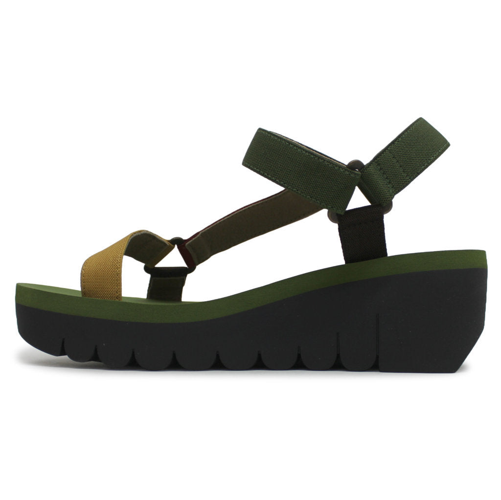 Fly London YEFA726FLY Cupido leather Womens Sandals#color_military multicolour army green