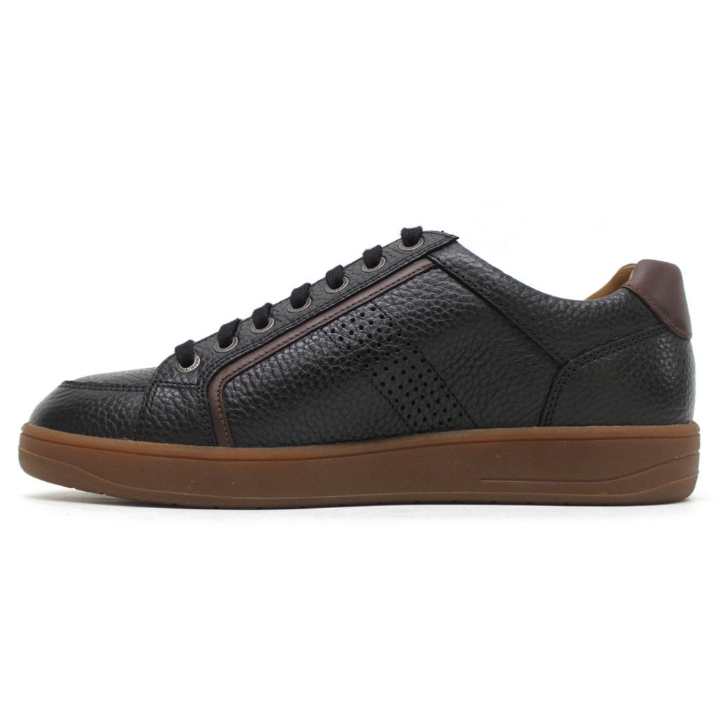 Mephisto Harrison Full Grain Leather Mens Trainers#color_black