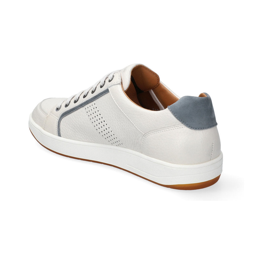 Mephisto Harrison Full Grain Leather Mens Trainers#color_white