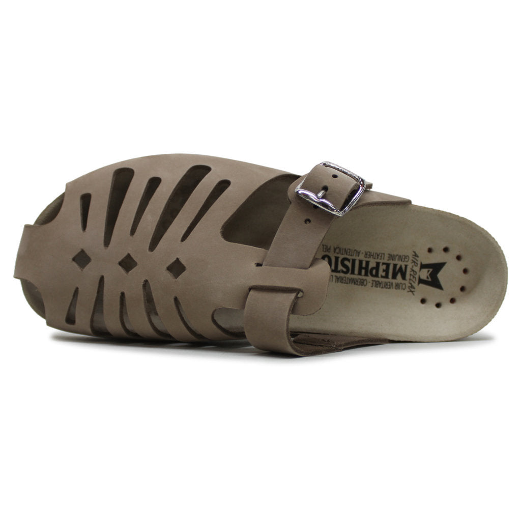 Mephisto Hedina Nubuck Leather Womens Sandals#color_light taupe