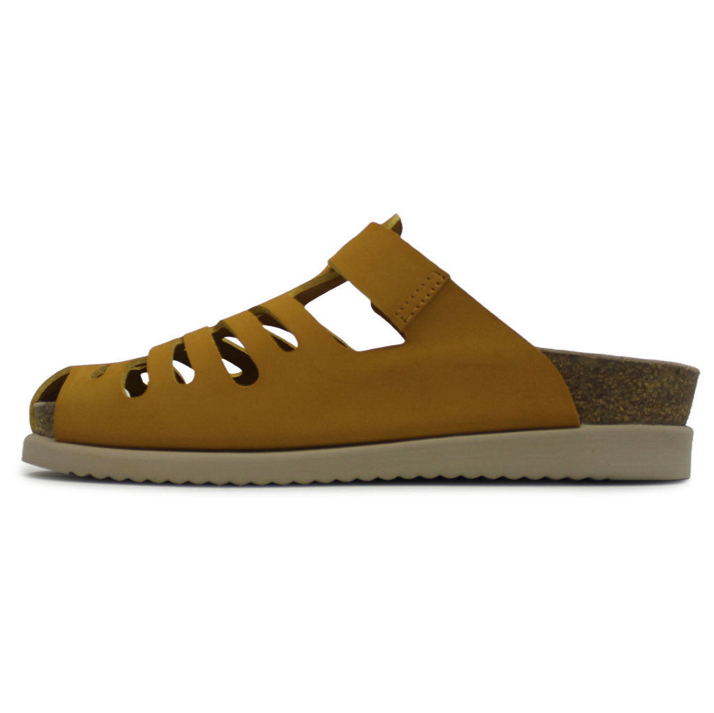 Mephisto Hedina Nubuck Leather Womens Sandals#color_ochre