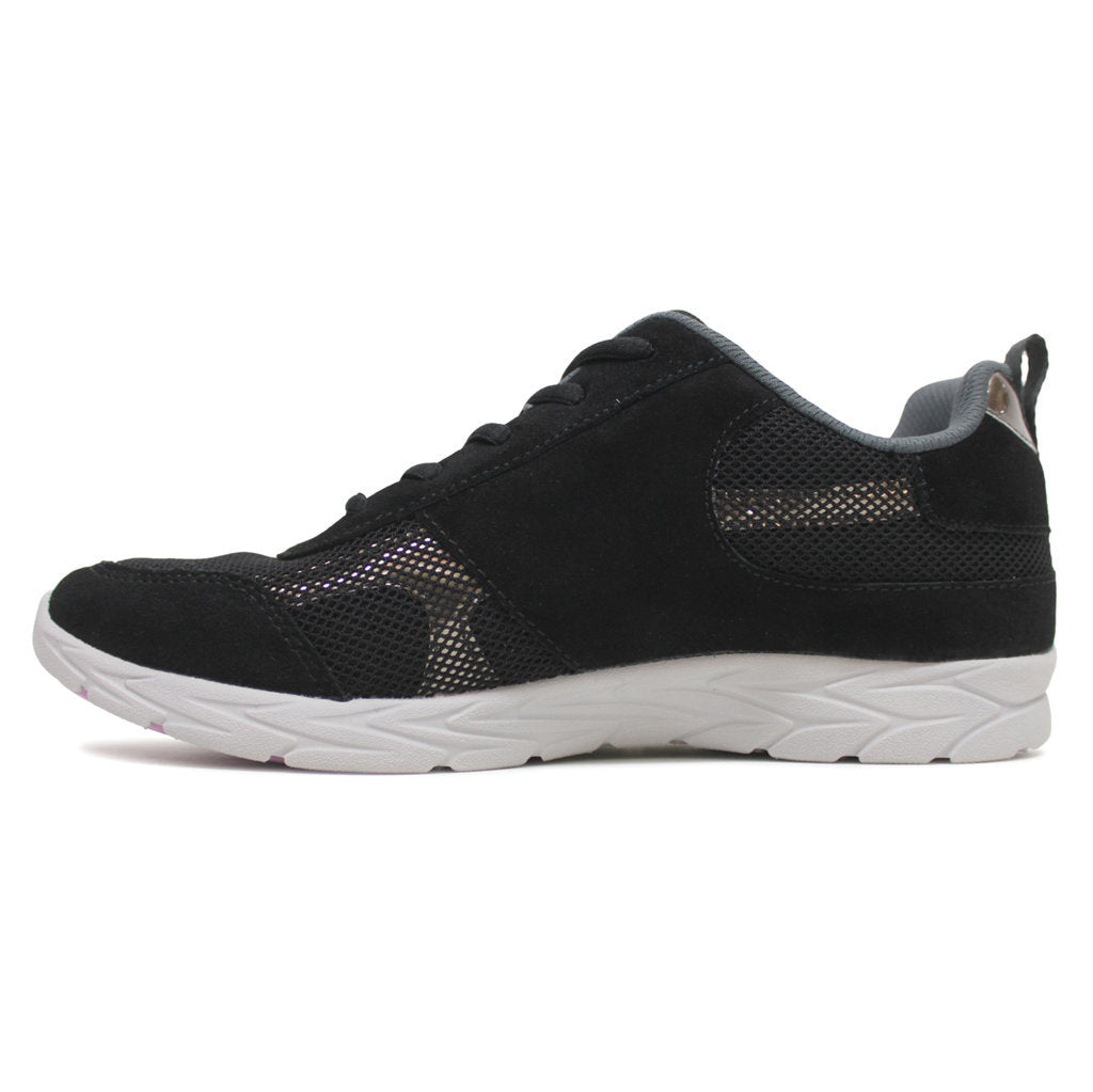 Vionic Aviate Suede Textile Womens Trainers#color_black