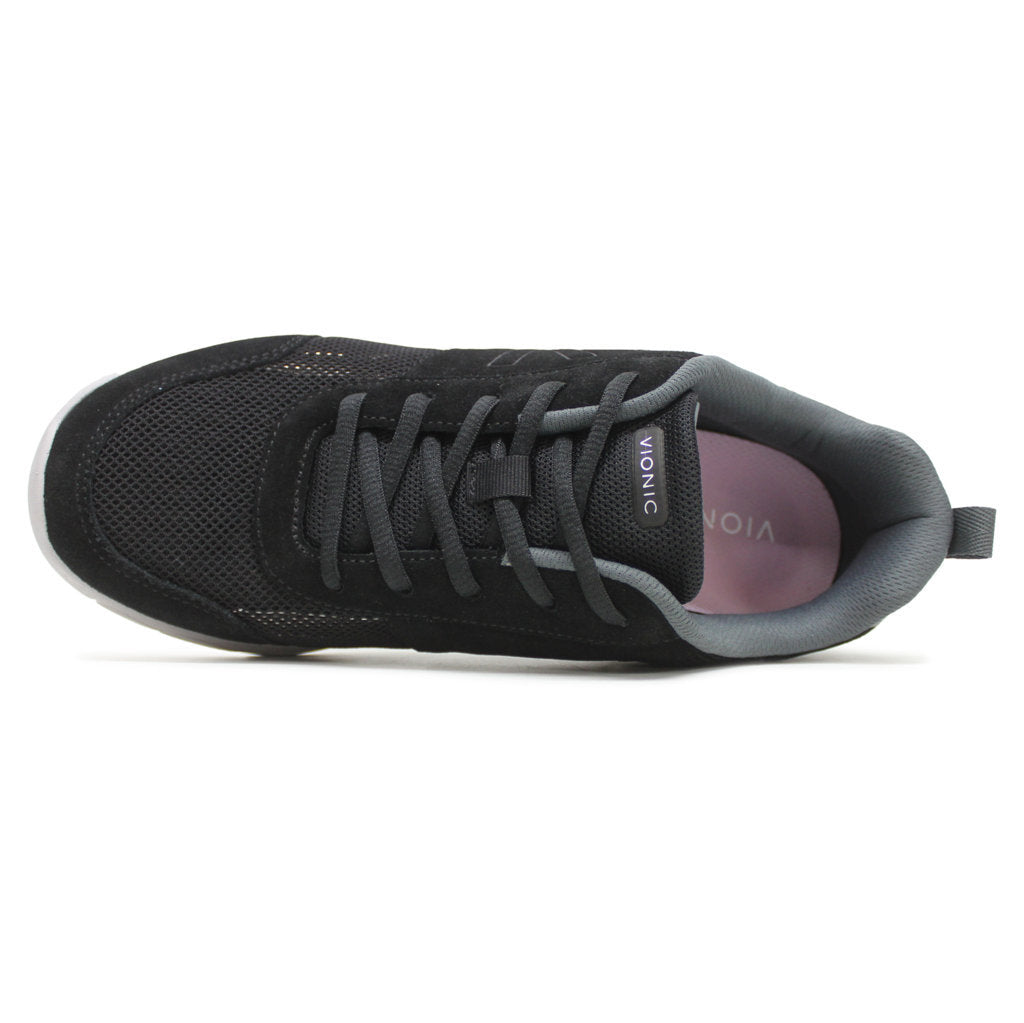 Vionic Aviate Suede Textile Womens Trainers#color_black