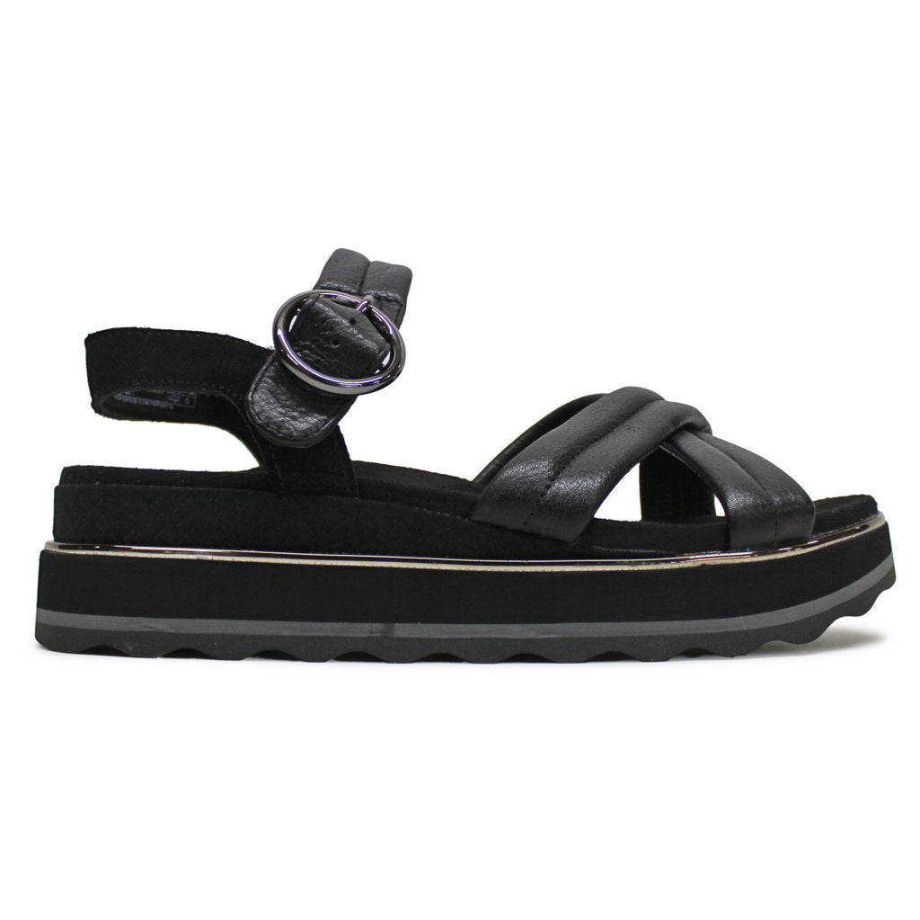 Vionic Reyna Suede Leather Womens Sandals#color_black