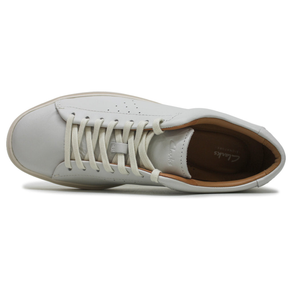 Clarks Craft Swift Leather Mens Trainers#color_white