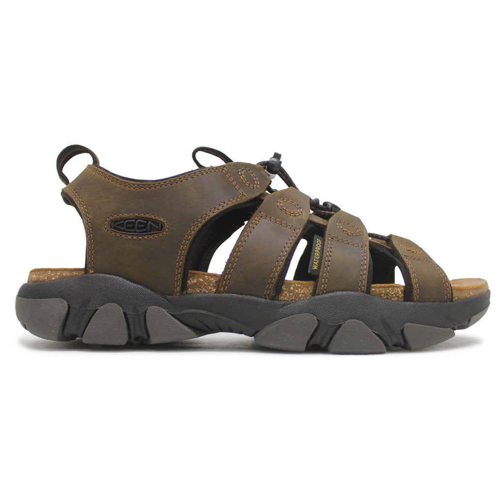 Keen Daytona II Full Grain Leather Mens Sandals#color_bison black