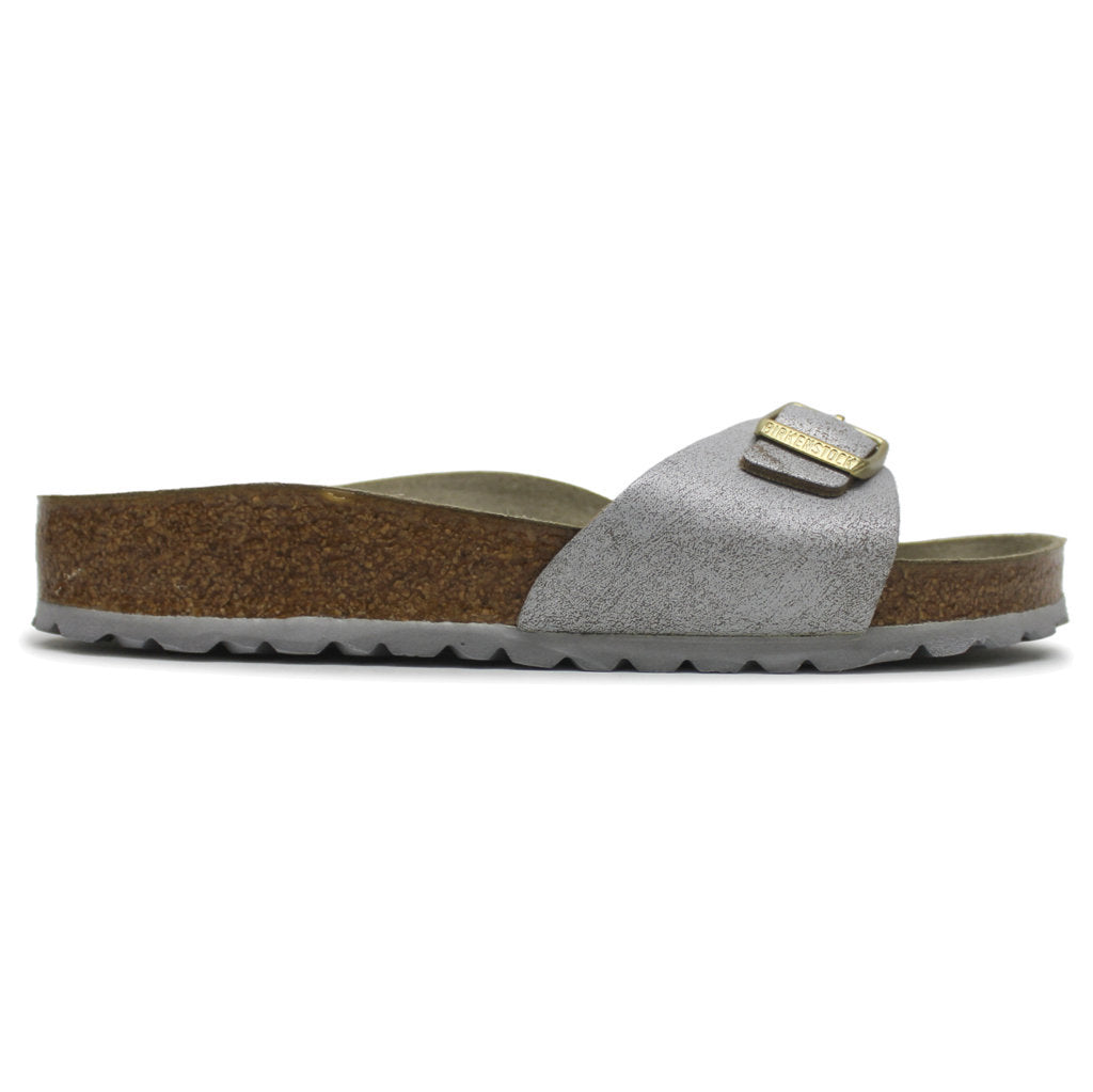 Birkenstock Madrid BS Suede Unisex Sandals#color_washed metallic blue silver