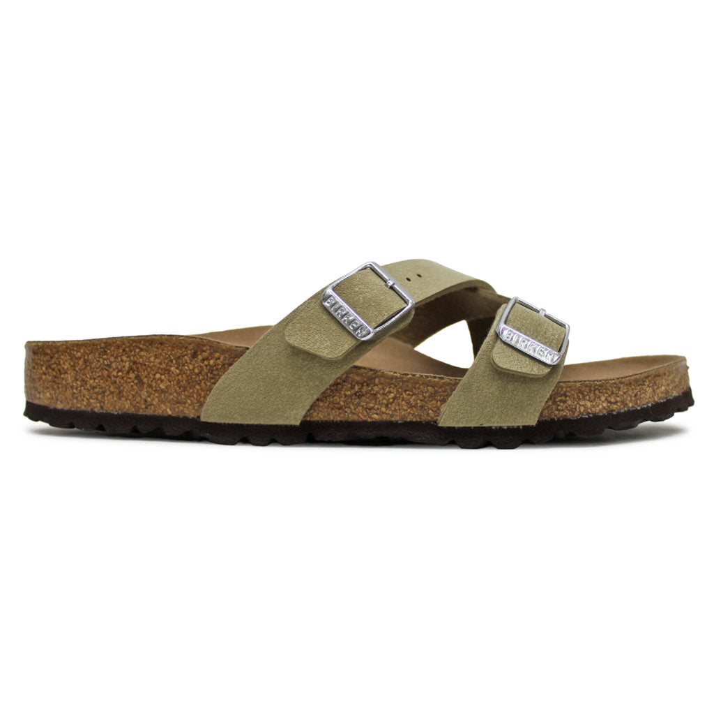 Birkenstock Yao Balance Birko-Flor Unisex Sandals#color_brushed mud green