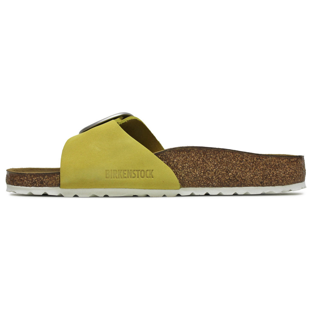 Birkenstock Madrid Big Buckle Nubuck Leather Unisex Sandals#color_popcorn