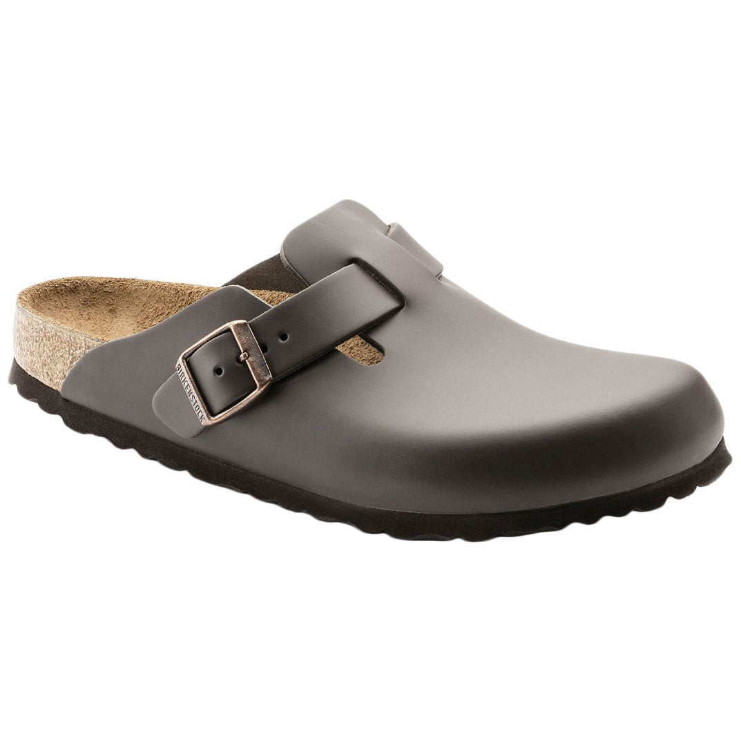 Birkenstock Boston Leather Unisex Sandals#color_dark brown